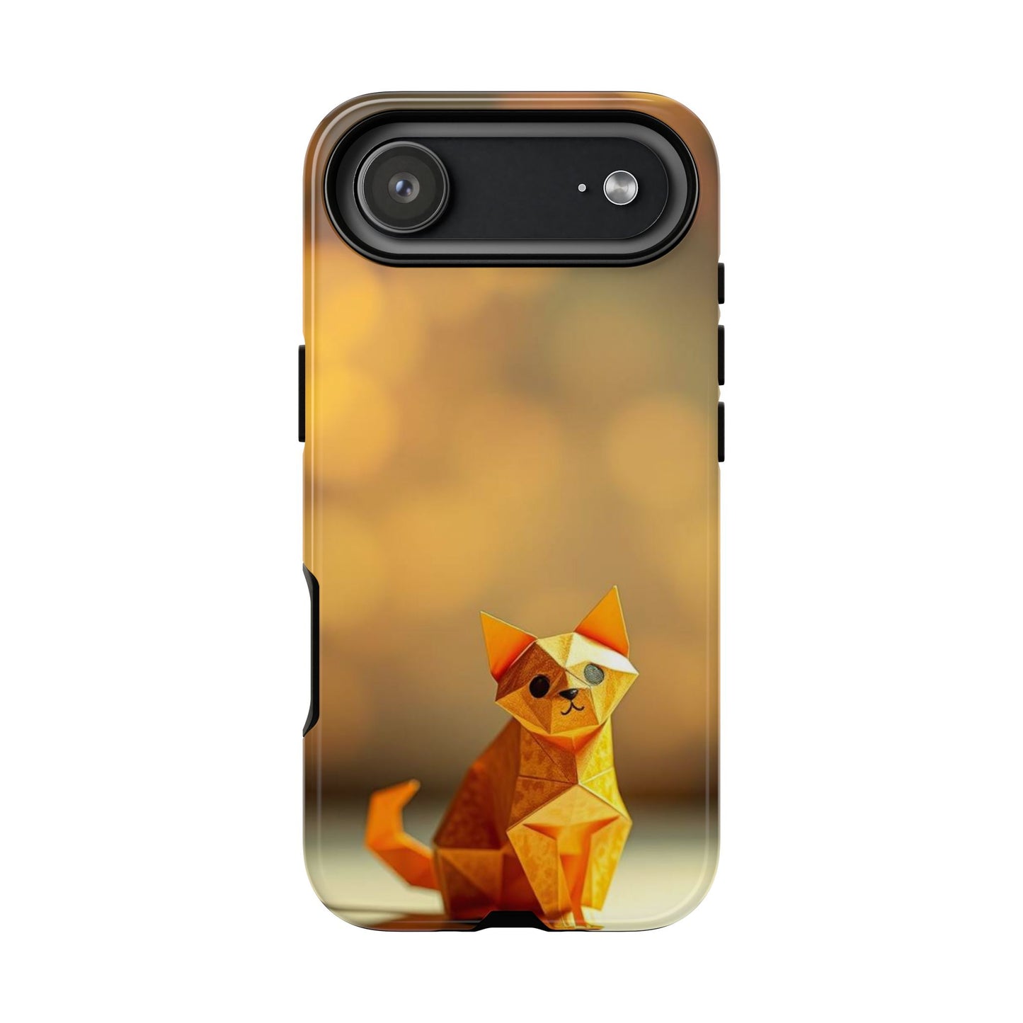 iPhone 17 Air / Glossy Phone Case - Origami Cat Design Phone Case