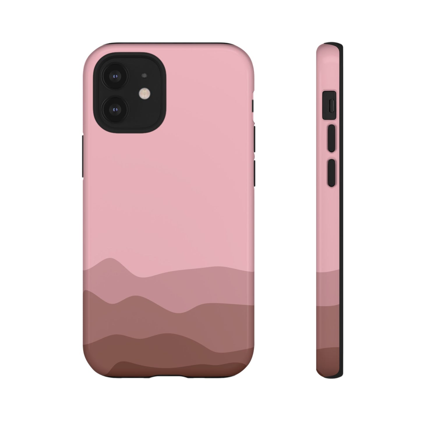 Pink Abstract Waves Protective Phone Case - Pink Phone Case - iPhone 12 Mini / Glossy
