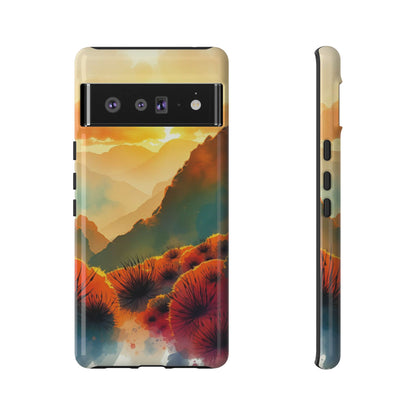Google Pixel 6 Pro / Glossy Phone Case - Ideallic Watercolour Sunset Design Phone Case