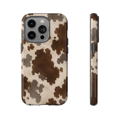 Stylish Mocha Cow Print Phone Case