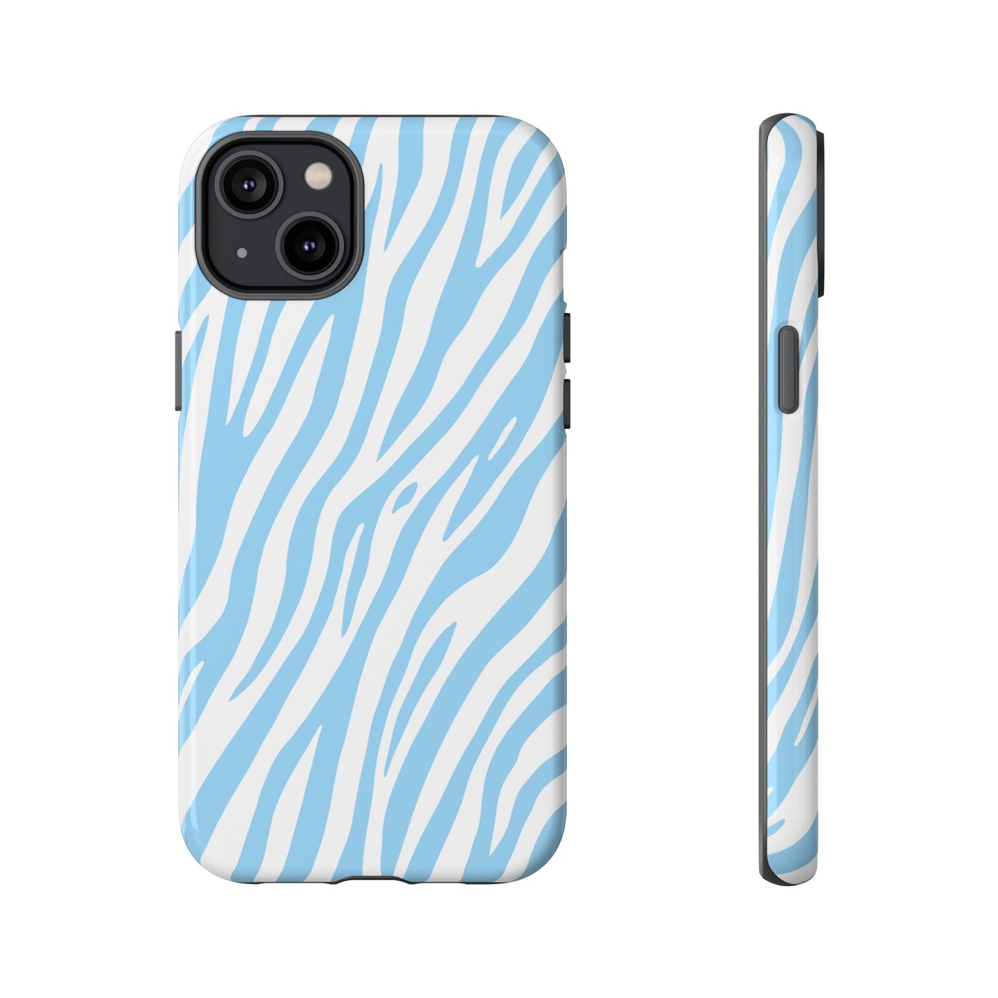 Sky Blue Tiger Print Phone Case