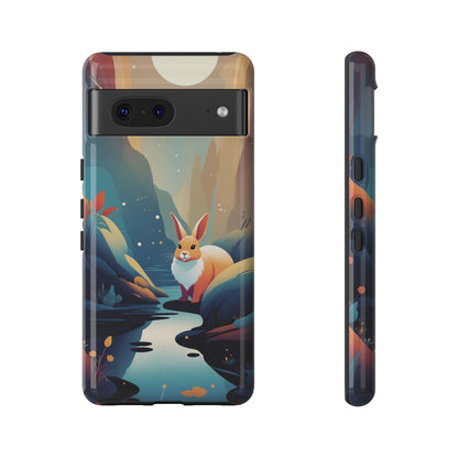 Google Pixel 7 / Glossy Phone Case - Stylised Rabbit Design Phone Case