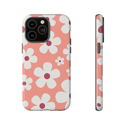 iPhone 14 Pro Max / Glossy Phone Case - Cute Pink Daisy Pattern #2 Phone Case
