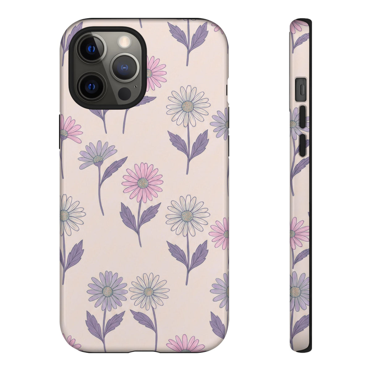 Pretty Pink & Purple Daisy Pattern Phone Case