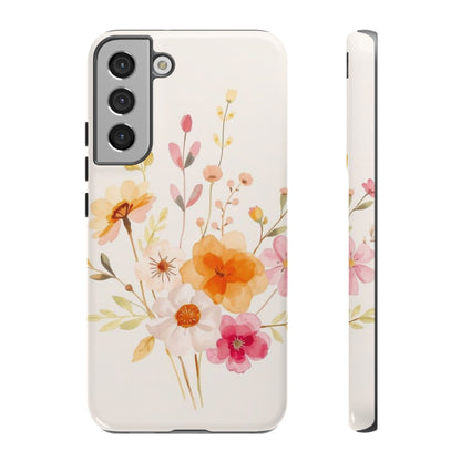 Boho Chic Watercolour Flower Pattern Phone Case - Multicolor Phone Case - Samsung Galaxy S22 Plus / Glossy