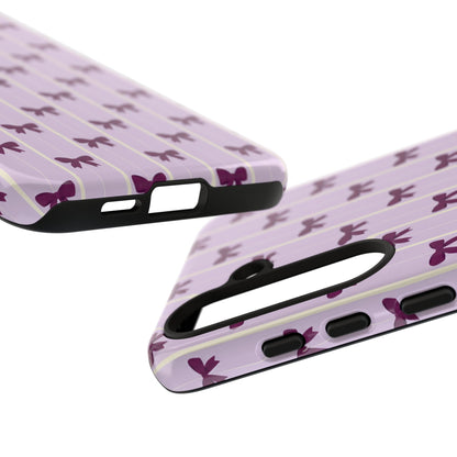 Retro Plum Purple Bow Pattern Phone Case