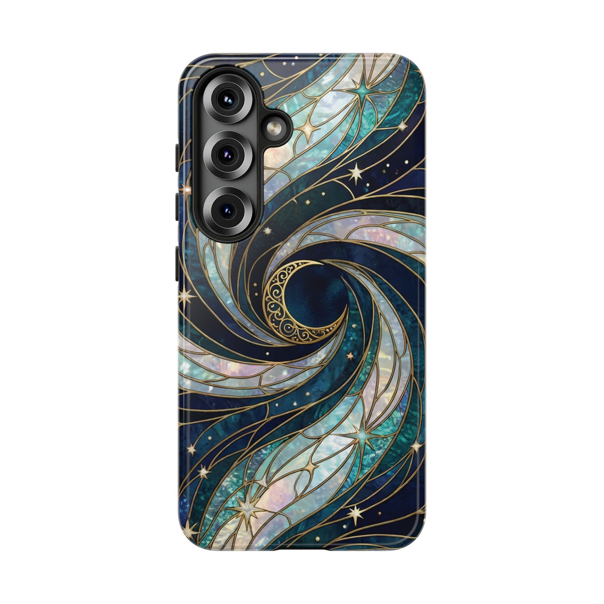 Elegant Navy & Teal Celestial Swirl Phone Case
