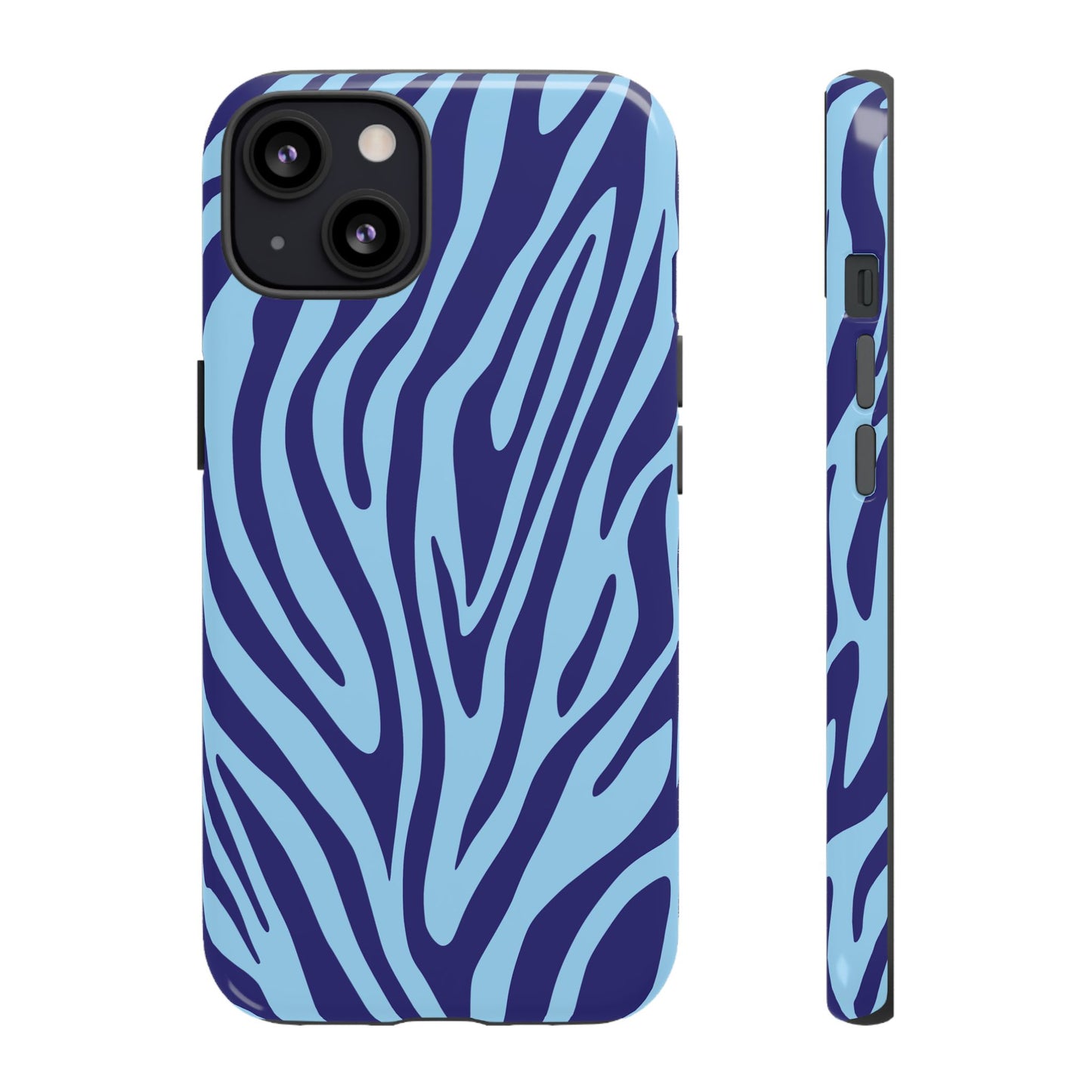 Boutique Sky Blue Tiger Print Phone Case