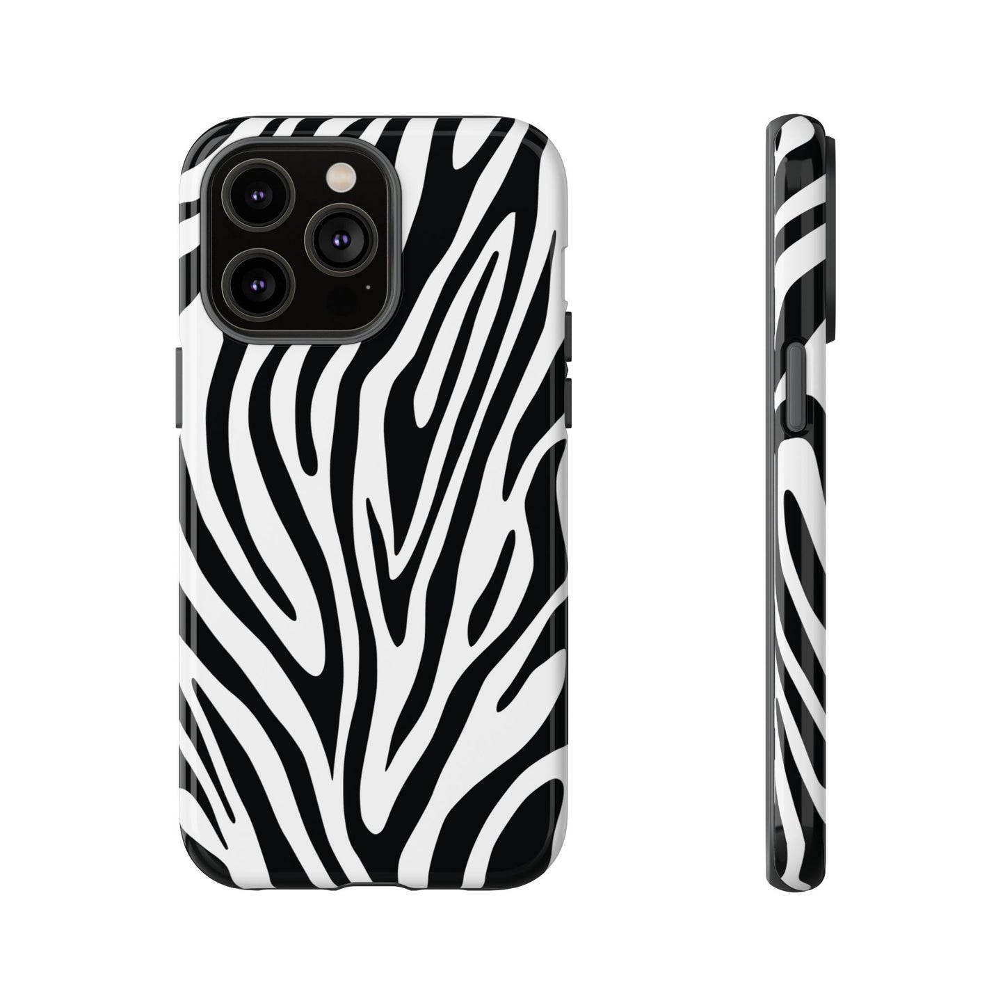 Classic Monochrome Tiger Print Phone Case