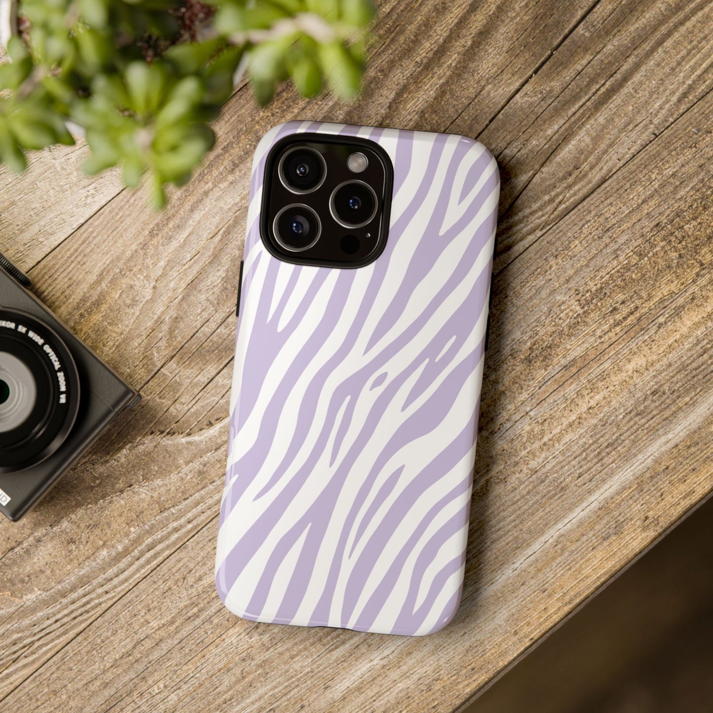 Lavender Tiger Print Phone Case