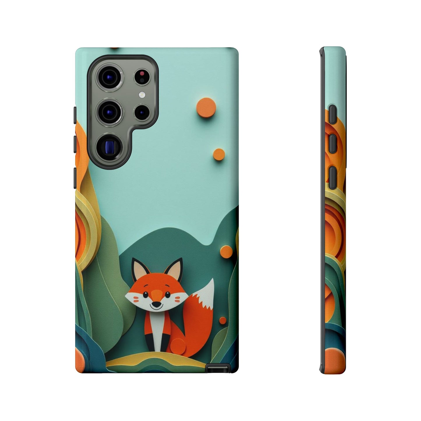 Samsung Galaxy S23 Ultra / Glossy Phone Case - Papier-mâché Fox Design Phone Case