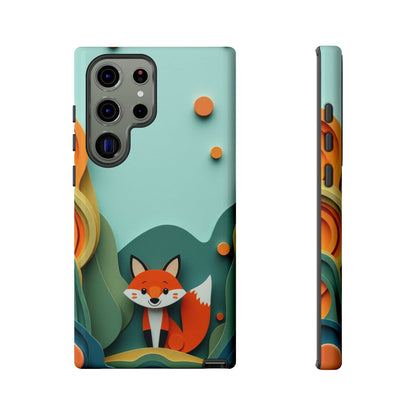 Samsung Galaxy S23 Ultra / Glossy Phone Case - Papier-mâché Fox Design Phone Case
