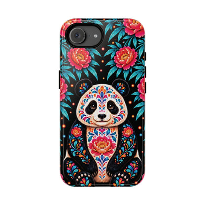 Cute Pink and Turquoise Calavera Panda Phone Case - Multicolor Phone Case - iPhone 17e / Glossy