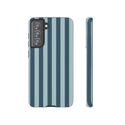 Samsung Galaxy S21 FE / Glossy Phone Case - ’Blue Stripe Pattern’ Phone Case