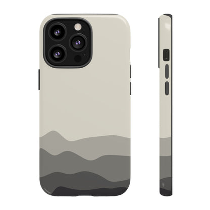 Ivory Abstract Waves Protective Phone Case - White Phone Case - iPhone 13 Pro / Glossy