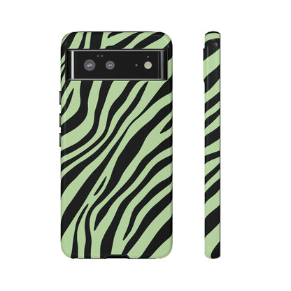 Modern Mint Zebra Print Phone Case