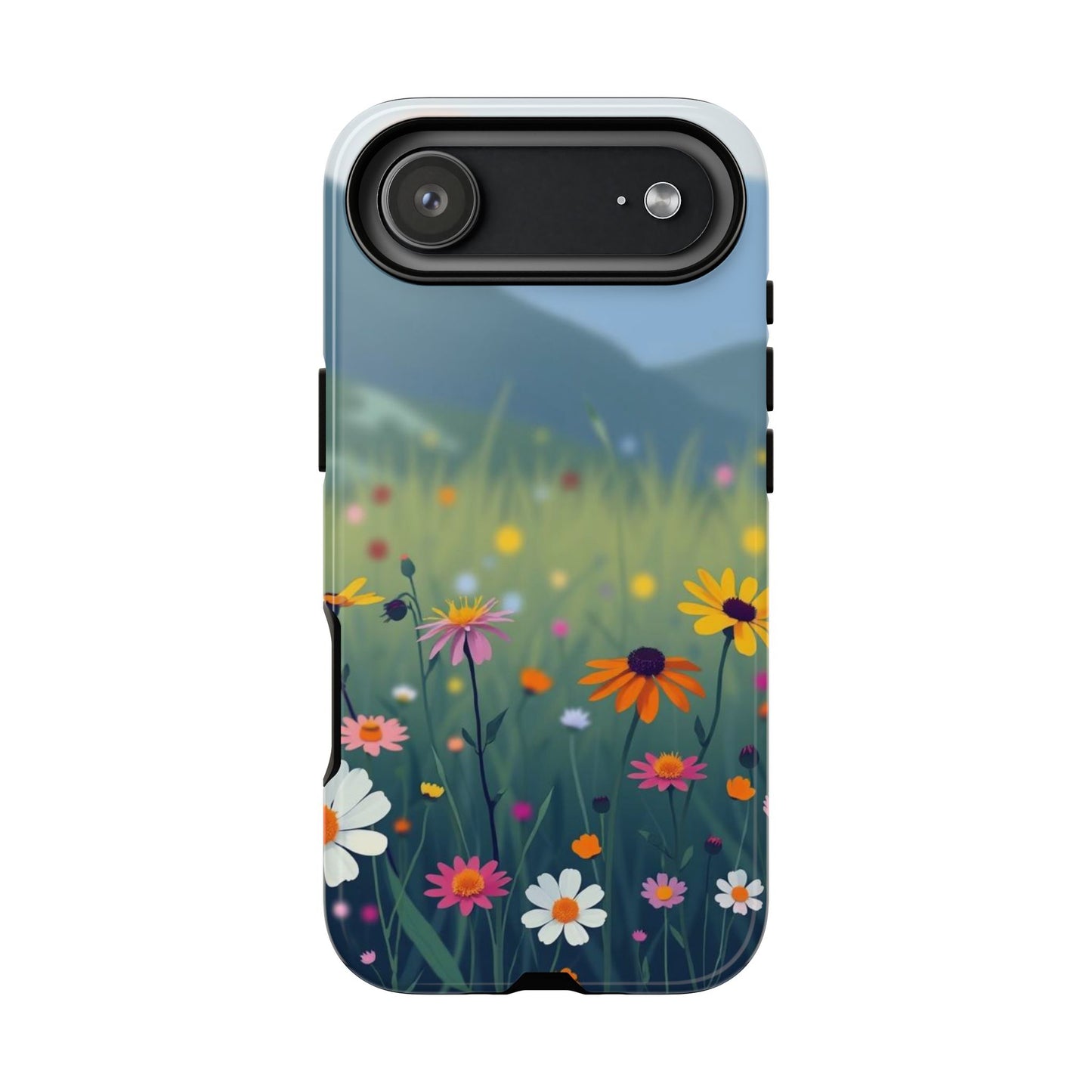 iPhone 17 Air / Glossy Phone Case - Vibrant Meadow Design Phone Case