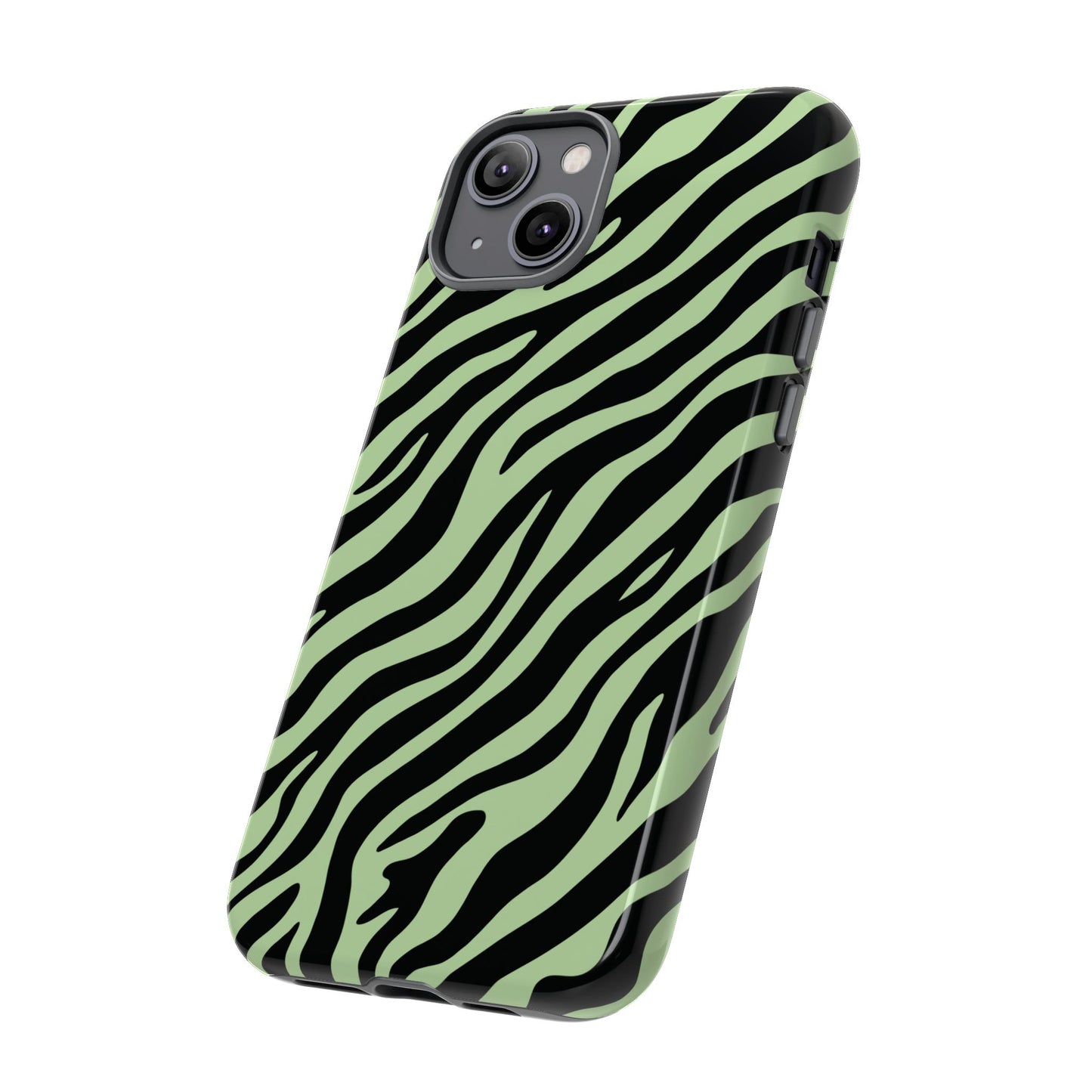 Stylish Mint Zebra Print Phone Case
