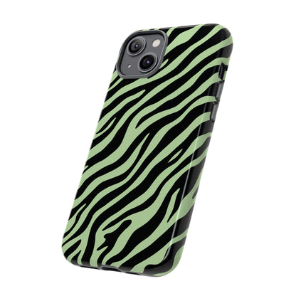 Stylish Mint Zebra Print Phone Case