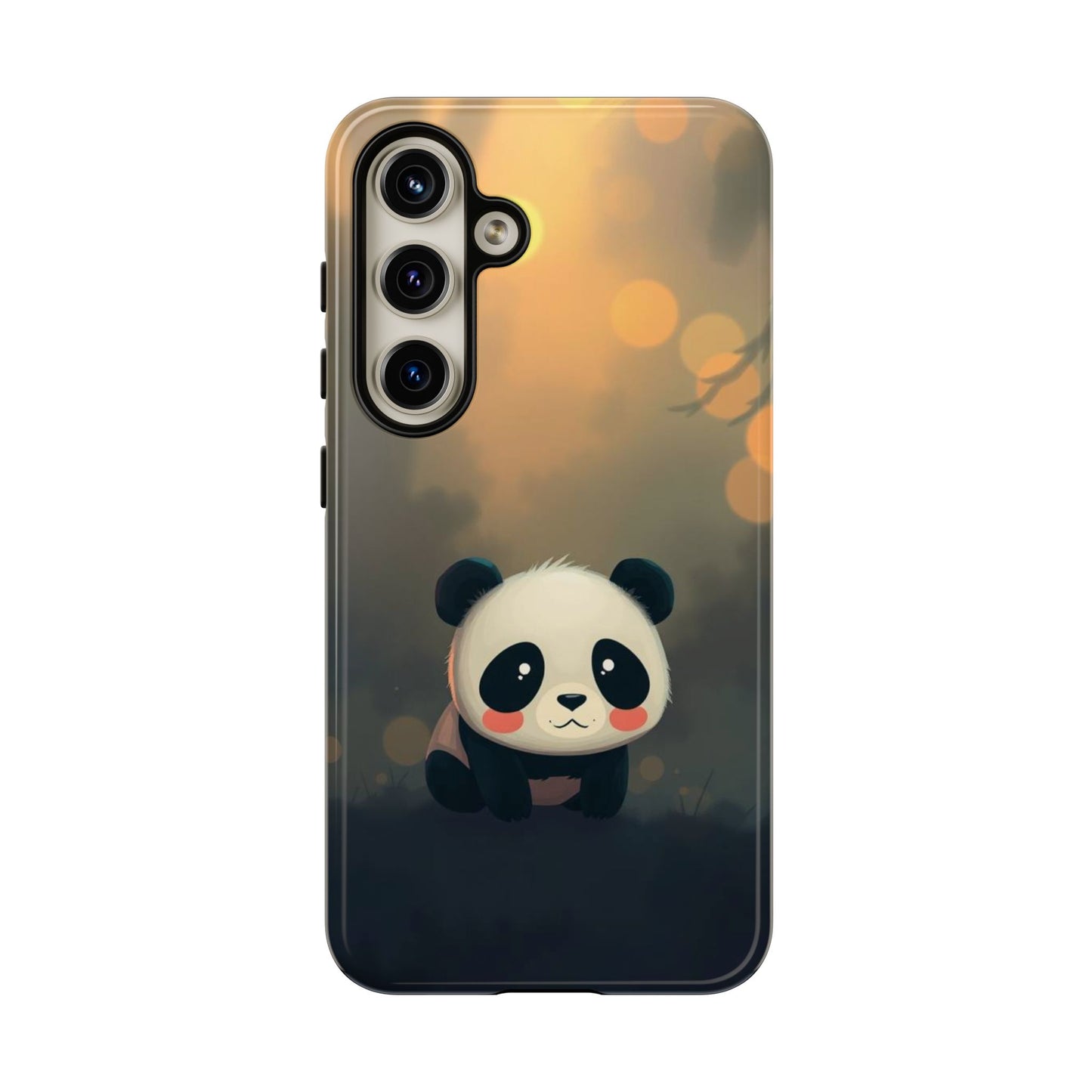 Samsung Galaxy S24 / Glossy Phone Case - Cute Gothic Panda Design Phone Case