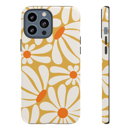 iPhone 13 Pro Max / Glossy Phone Case - Retro Yellow Daisy Pattern Phone Case