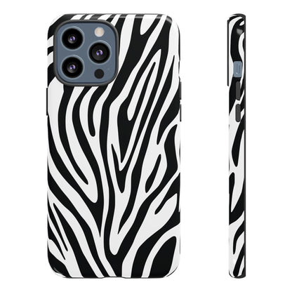 Classic Monochrome Tiger Print Phone Case