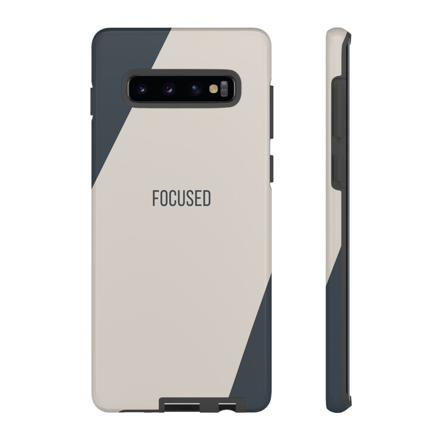 Phone Case - Sassy Statement Case ’Focused’ in Beige & Blue