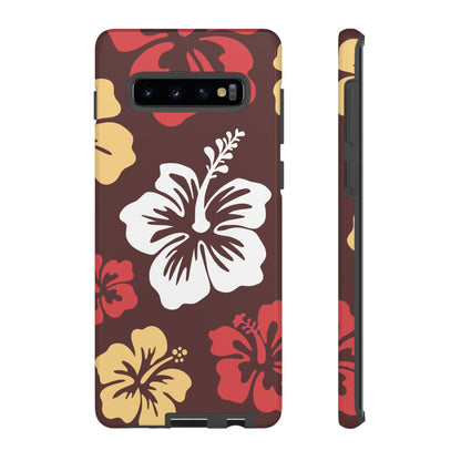Samsung Galaxy S10 Plus / Glossy Phone Case - ’Hibiscus Retro Pattern #2’ Phone Case