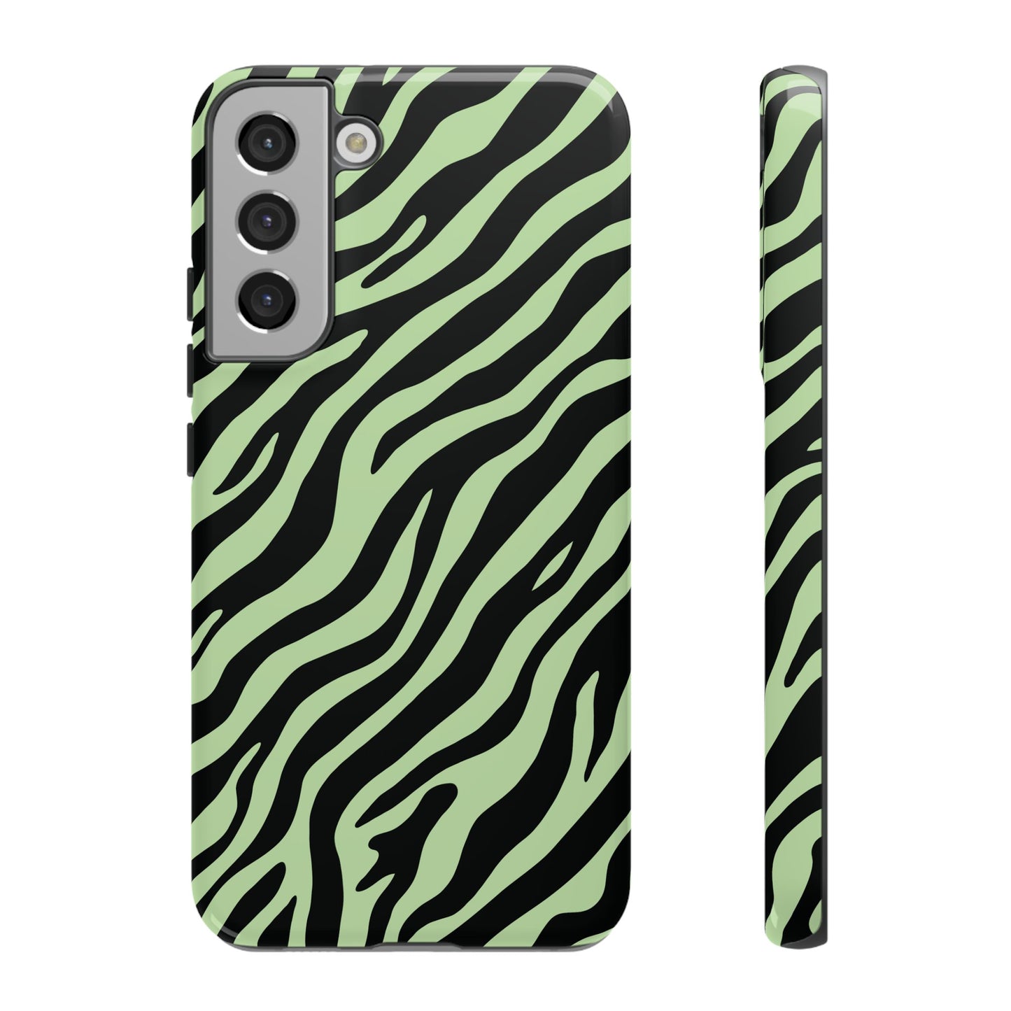 Stylish Mint Zebra Print Phone Case