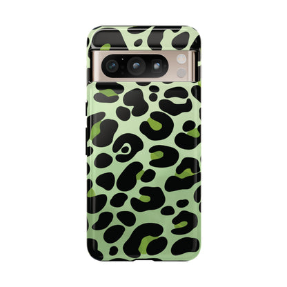 Chic Sage Leopard Print Phone Case