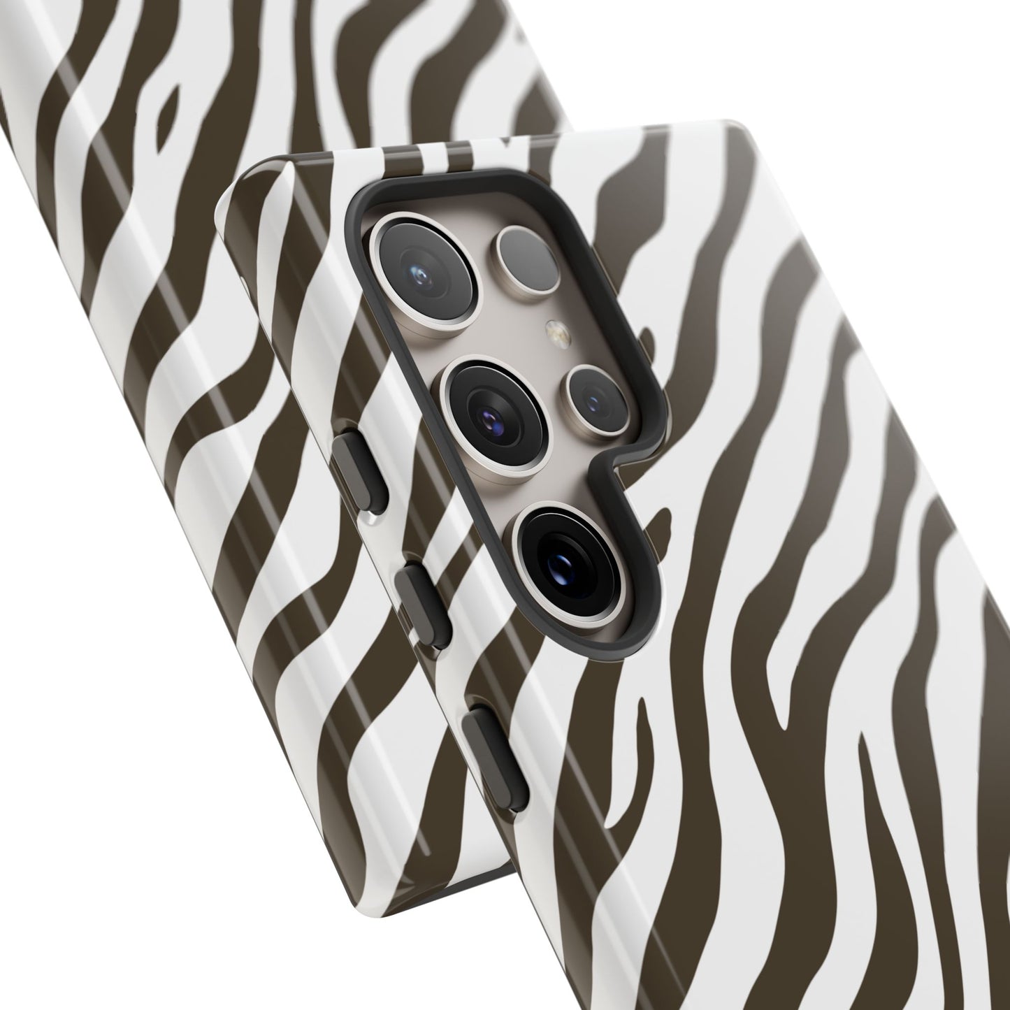 Stylish Mocha Zebra Print Phone Case