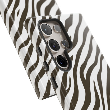 Stylish Mocha Zebra Print Phone Case