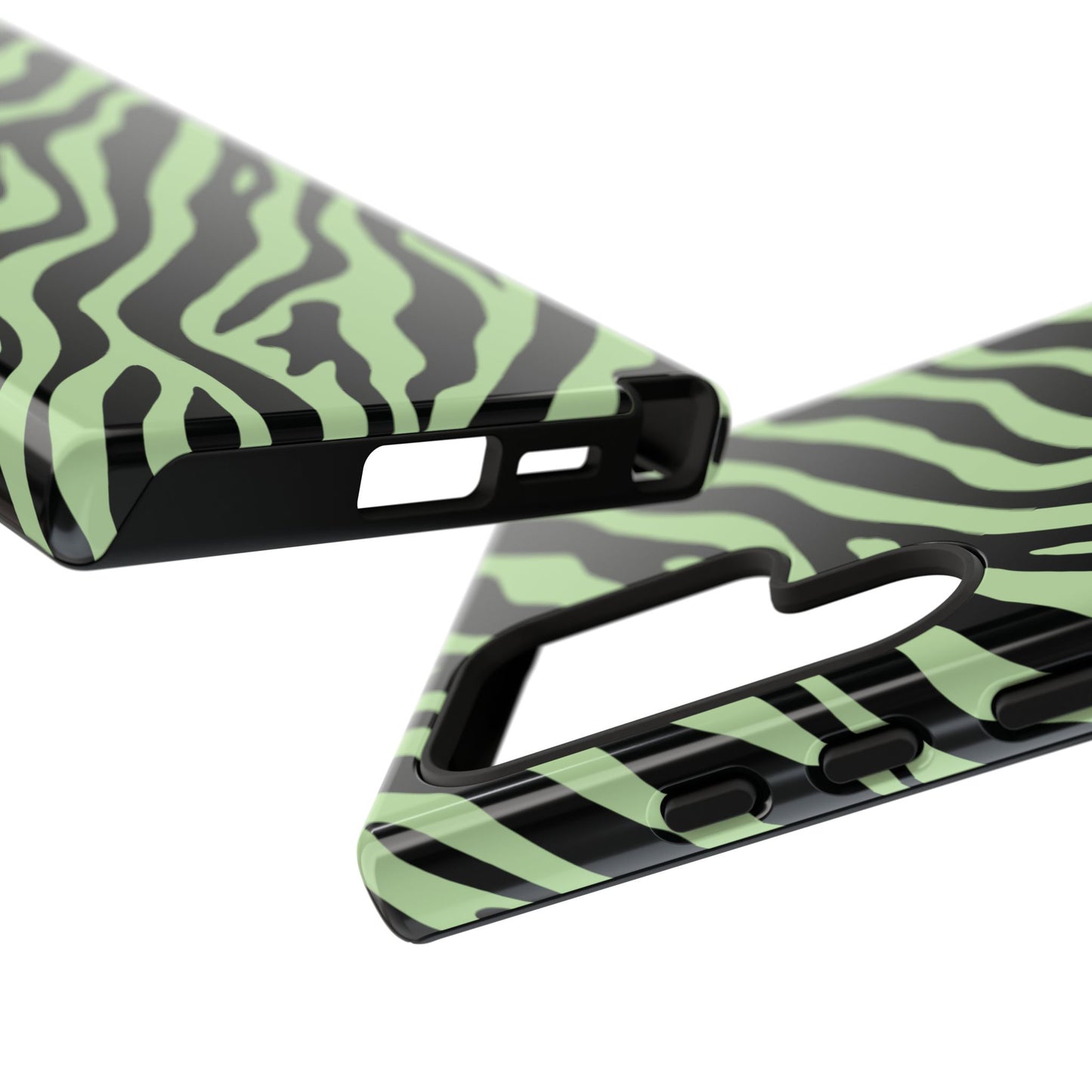 Stylish Mint Zebra Print Phone Case