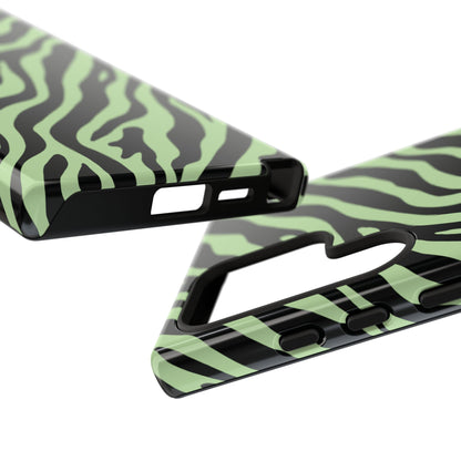 Stylish Mint Zebra Print Phone Case