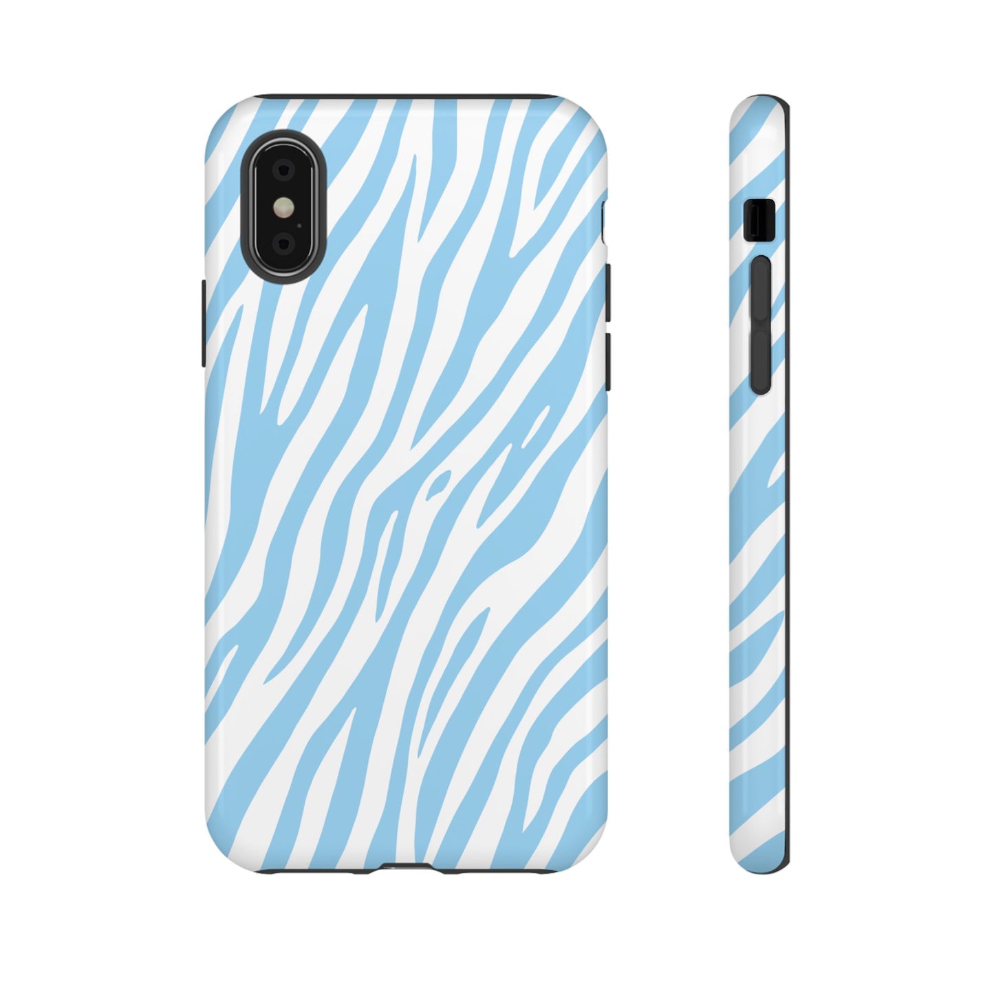 Sky Blue Tiger Print Phone Case