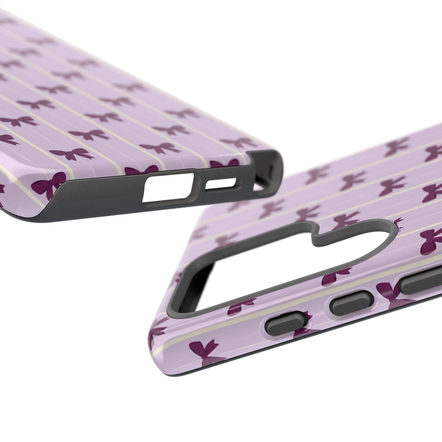 Retro Plum Purple Bow Pattern Phone Case