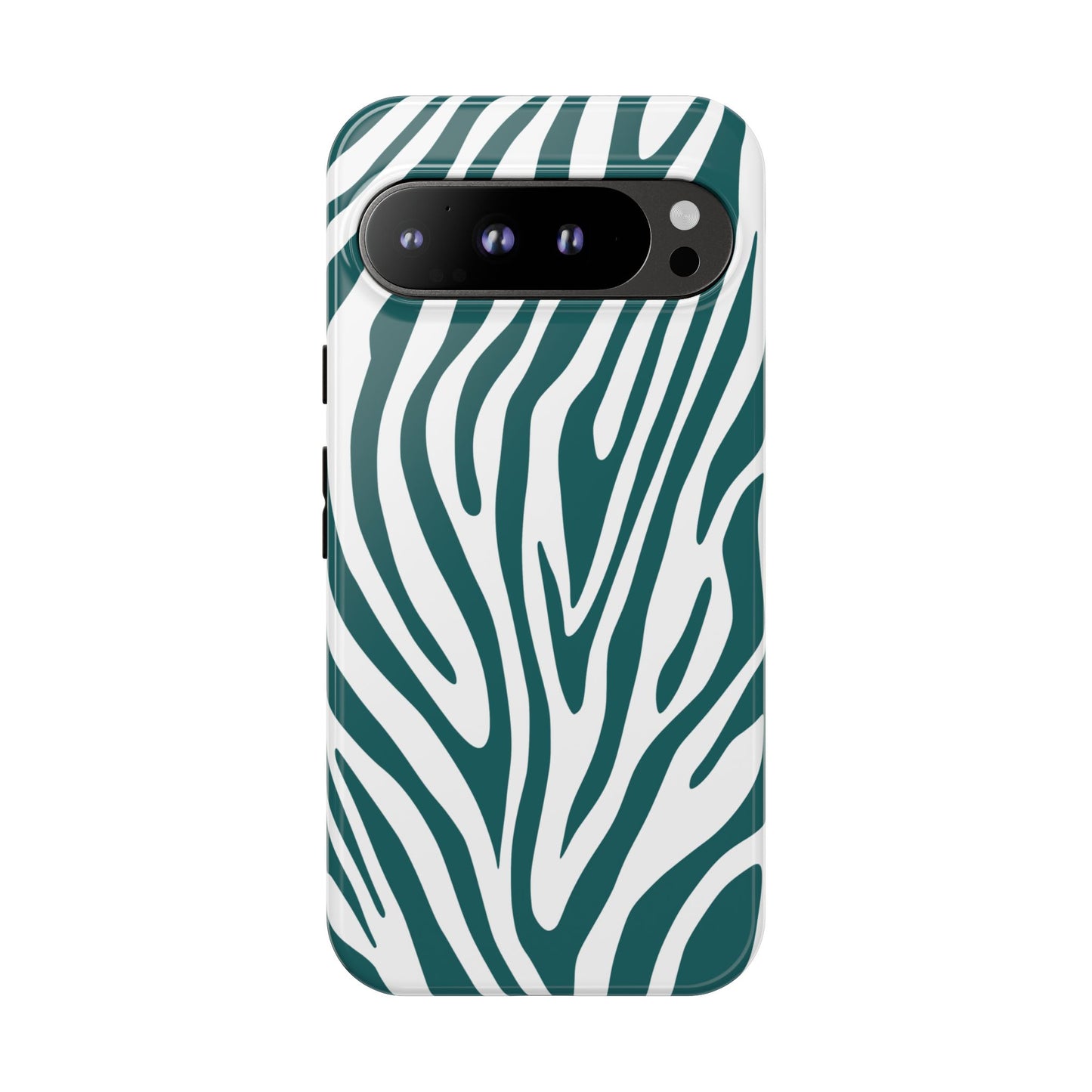 Graphic Teal Tiger Print Phone Case