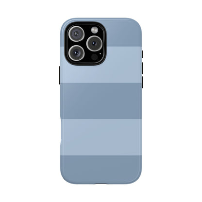 Light Blue Horizontal Stripe Pattern Phone Case - Blue Phone Case - iPhone 16 Pro Max / Glossy
