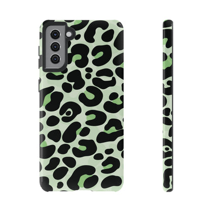 Chic Sage Leopard Print Phone Case