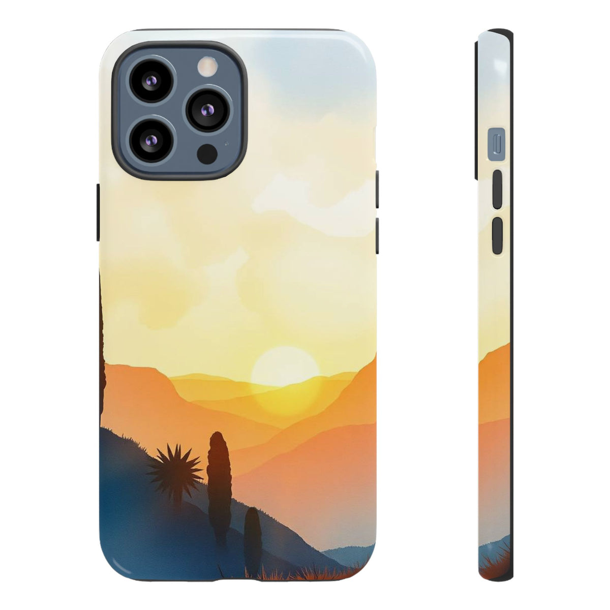 Watercolour Sunset Design Phone Case - Multicolor Phone Case - iPhone 13 Pro Max / Glossy