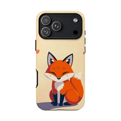 iPhone 17 Pro Max / Glossy Phone Case - Cute Fox Design Phone Case