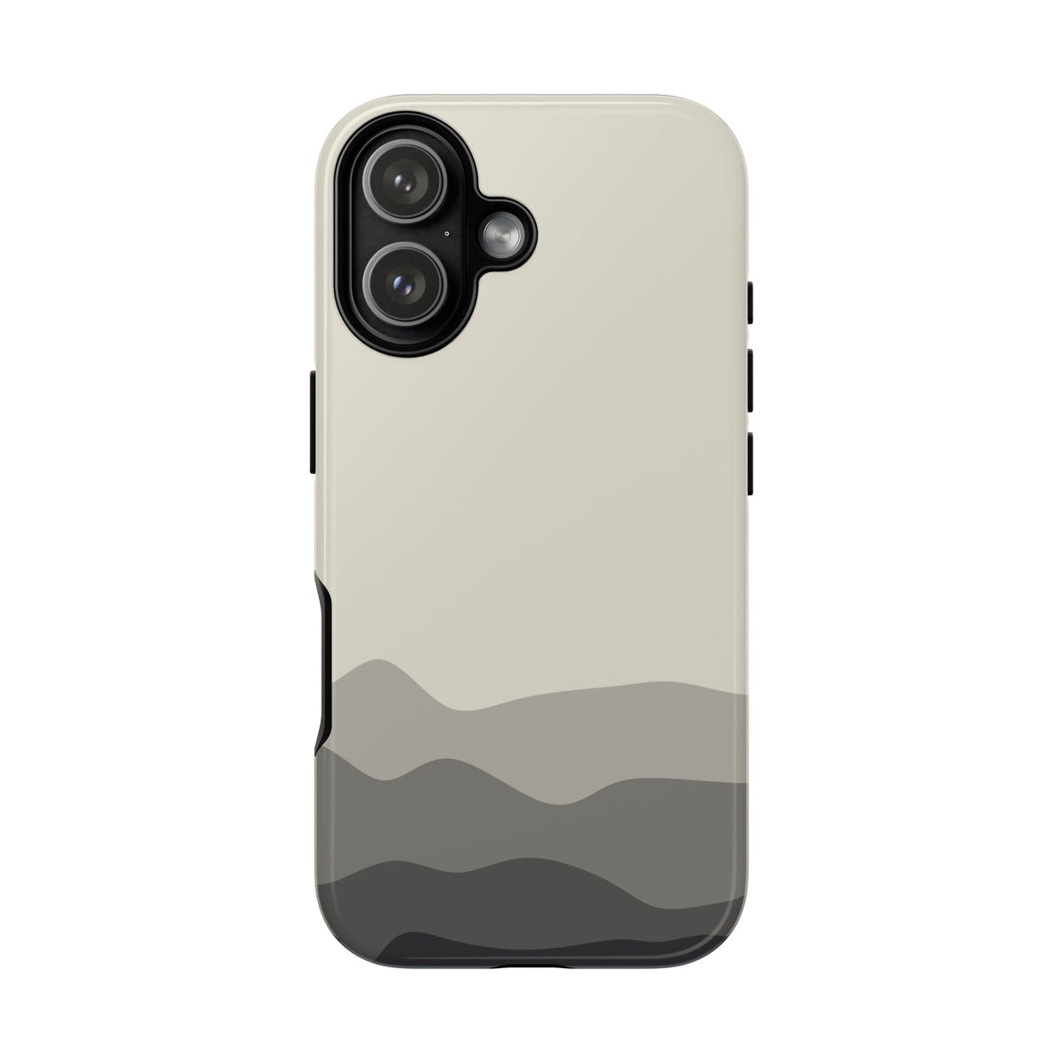 Ivory Abstract Waves Protective Phone Case - White Phone Case - iPhone 17 / Glossy