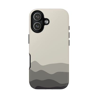 Ivory Abstract Waves Protective Phone Case - White Phone Case - iPhone 17 / Glossy