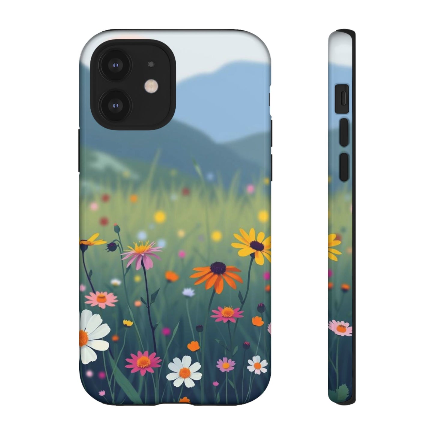 iPhone 12 / Glossy Phone Case - Vibrant Meadow Design Phone Case