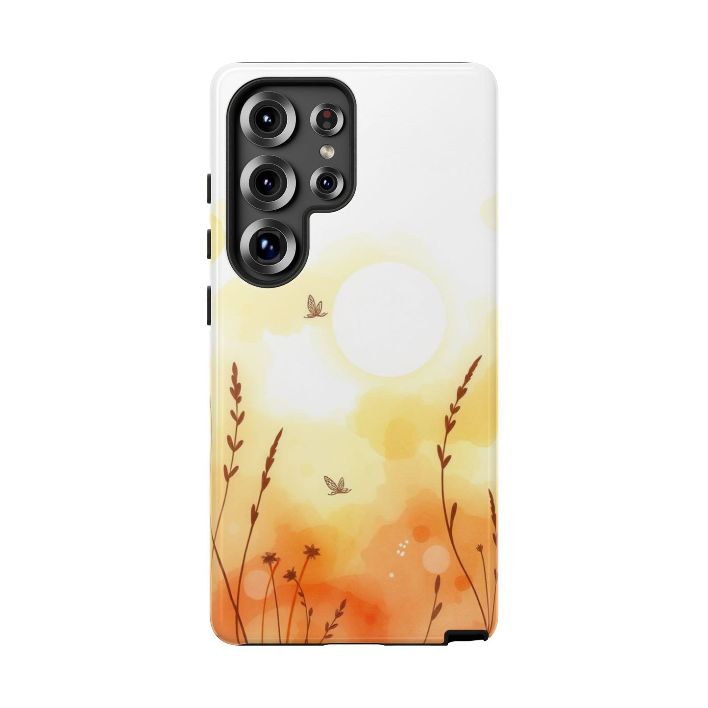 Samsung Galaxy S25 Ultra / Glossy Phone Case - Boho Chic Watercolour Wildflower Pattern Phone Case