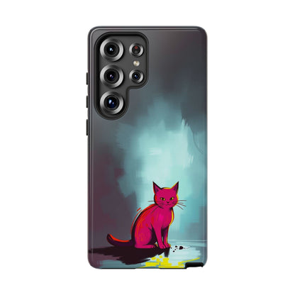 Samsung Galaxy S25 Ultra / Glossy Phone Case - Pop Art Moody Cat Design Phone Case