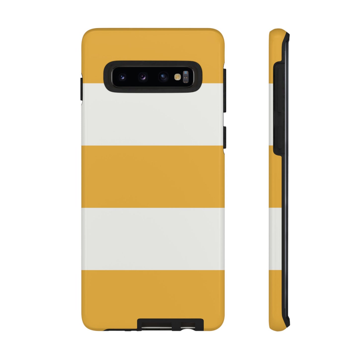 Phone Case - Yellow & White Horizontal Stripe Pattern Phone Case