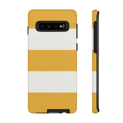 Phone Case - Yellow & White Horizontal Stripe Pattern Phone Case
