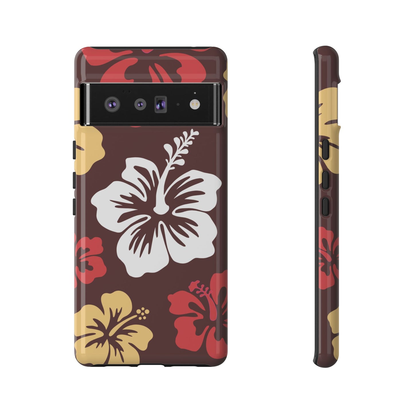 Google Pixel 6 Pro / Glossy Phone Case - ’Hibiscus Retro Pattern #2’ Phone Case