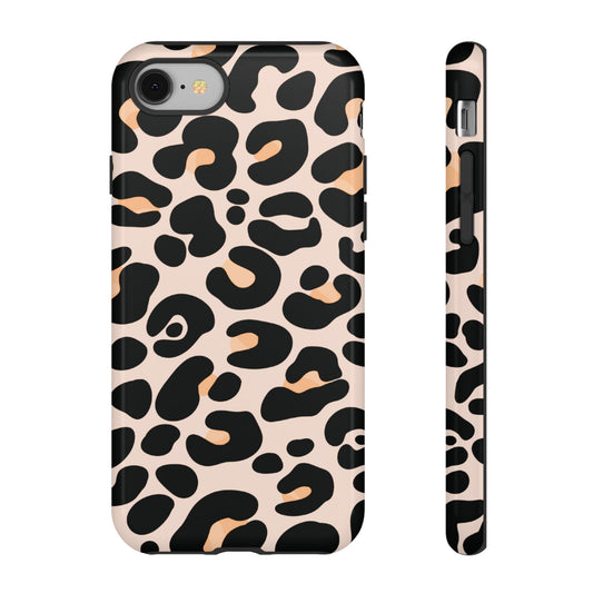Elegant Peach Leopard Print Phone Case